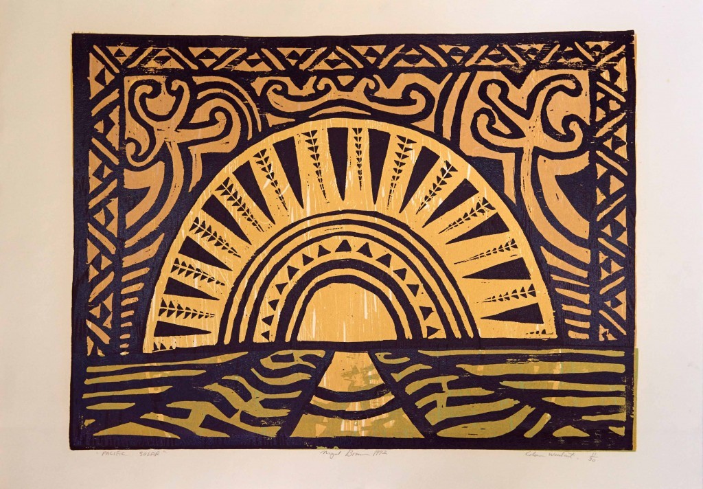 Pacific solar. Woodcut print on paper,1992
